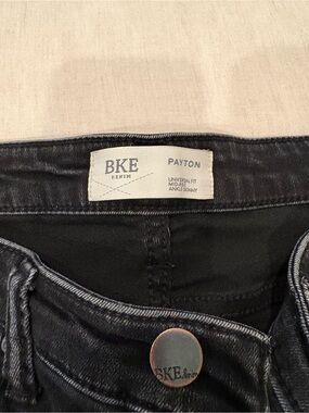 BKE Black Payton Mid-Rise Ankle Skinny Jeans